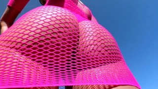 Miniatura de Jasmina Euro Only Anal Facial with Mugur & Lauro Giotto outdoor teasing, body stockings, Ass Tease#2