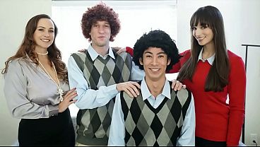 Miniatura de Bratty Nerds Get Taught a Lesson by Two Slutty Big Tit MILFs