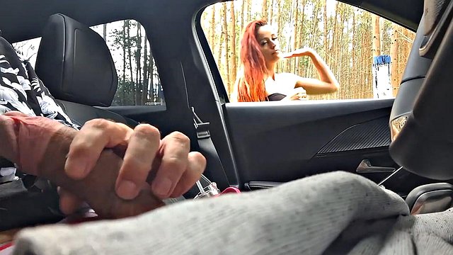 Miniatura de Fanny Squirts During Public Car Blowjob POV