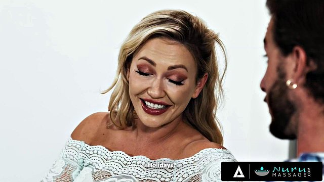 Miniatura de Adira Allure Pounds Her Boss's Naughty Wife During Steamy Nuru Massage Session