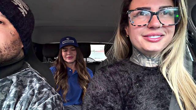 Miniatura de Brazilian Gas Station Slips from Car as Cuckold Watches, Couple DNA Calls Horny Attendant to Pound Her