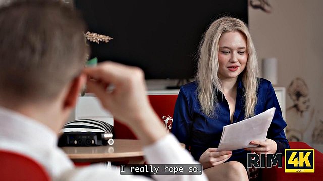 Miniatura de Blonde New Boss Informs Eager Employee That Rimming Her Ass During Intense Anal Ass-Licking Is Standard Procedure For