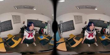 Miniatura de Student in cosplay experiences real climax in VR scene (Macy Meadows)