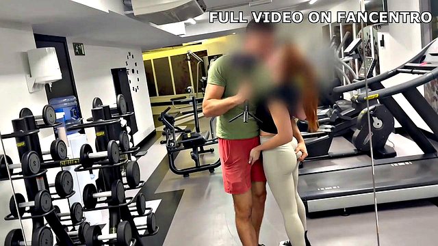 Miniatura de Bubble Butt Spanish Chick Gives Antonio Mallorca POV Gym Blowjob