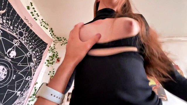 Miniatura de Big-Butt Brunette Straddles Cock in Sexy Dress POV
