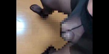 Miniatura de 49-year-old dominatrixs instruction for black tights masturbation ejaculation