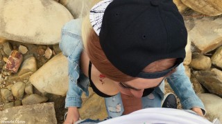Miniatura de Hot Blonde Gives Skilled Blowjob Outdoor - Veronika Charm
