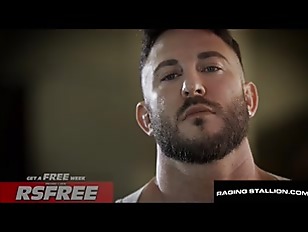 Miniatura de raging stallion wild anal fuck in dirty garage with this two hot bodybuilders