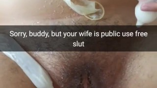 Miniatura de Your wife is just a slut for public use gangbangs! - Cuckold Snapchat Captions