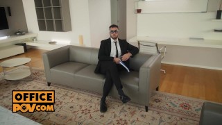 Miniatura de A horny office trio with Clémence Audiard and Milan Cheek