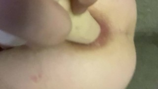 Miniatura de Close up big anal gape and self pissing. 🤤 MY ASS IS CUMMING FOR YOU anal milk squirt