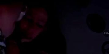 Miniatura de Hot amateur milf laying on couch watching handsome hunk masturbate while on the phone