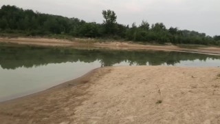 Miniatura de Public Masturbation with a Beautiful Scenery of a Lake out here in Bear Country while camping alone