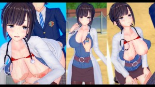 Miniatura de 【エロゲーコイカツ！】爆乳保健の先生のおっぱい揉みまくりH！巨乳仁王立ち手コキ・フェラ・パイズリ・正常位・バック(アニメ3DCG動画)[Hentai Game Koikatsu! ](Anime 3D