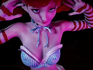 Miniatura de red head girl with pigtails dancing : 3d hentai