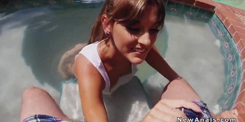 Miniatura de Perky tits gf gets anal screw pov