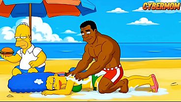 Miniatura de Ama de casa casada, Sra. Simpson: Ni un día sin una nueva polla en su vagina. Parodia animada. Recopilación de verano.