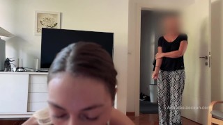 Miniatura de My stepmom caught me giving a blowjob to my boyfriend. We were talking and she wanted to watched.
