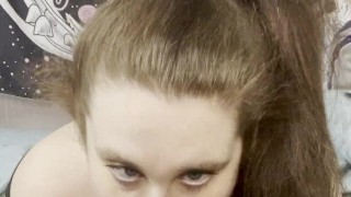 Miniatura de Showing daddy my pretty feet while deepthroating his cock, he fills my throat up with sticky hot cum