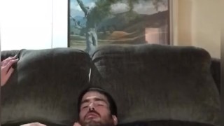 Miniatura de Thick white girl with huge tits & big white ass rides hard cock for a fat dripping creampie