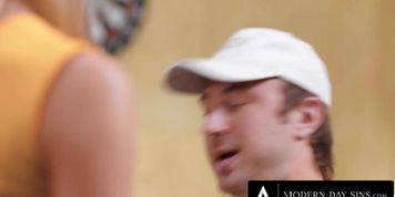 Miniatura de MODERN-DAY SINS - Anal-Loving Naughty Cheerleaders Seduce Their Coach For A Threesome