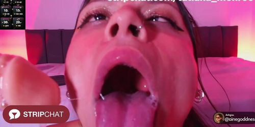 Miniatura de Amateur Webcam Deepthroat Gagging with Heavy Saliva and Dirty Talk - tatiana_monroe